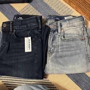 Old Navy size 8 slim jean bundle - Dark Blue and Light Blue. Brand new with tags